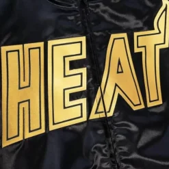 Apparel Mitchell & Ness Jackets & Outerwear-Big Face 4.0 Satin Jacket Miami Heat
