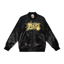 Apparel Mitchell & Ness Jackets & Outerwear-Big Face 4.0 Satin Jacket Philadelphia 76Ers
