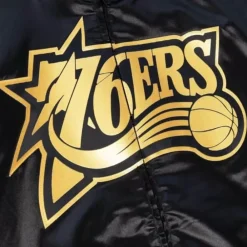Apparel Mitchell & Ness Jackets & Outerwear-Big Face 4.0 Satin Jacket Philadelphia 76Ers