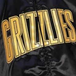 Apparel Mitchell & Ness Jackets & Outerwear-Big Face 4.0 Satin Jacket Vancouver Grizzlies