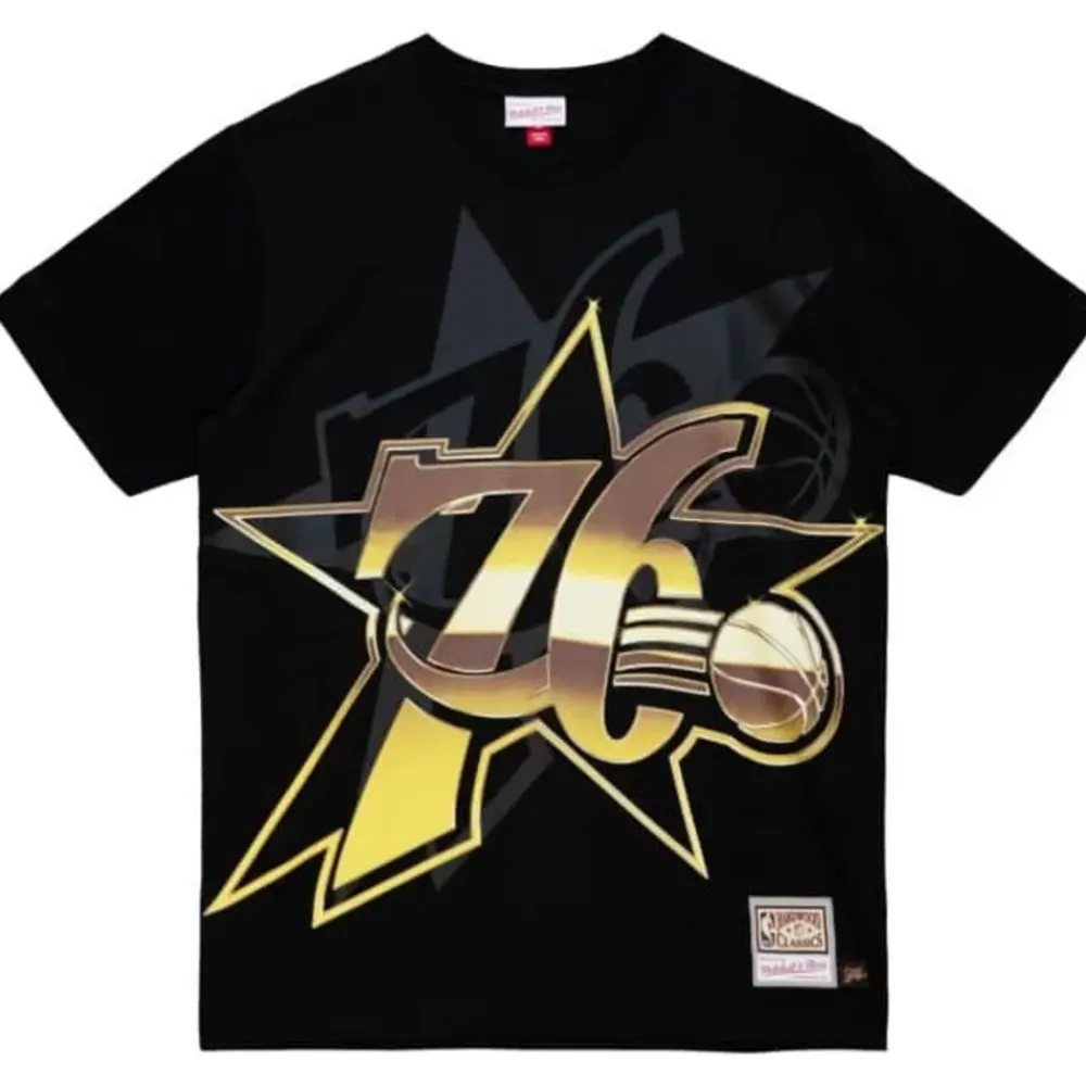 Apparel Mitchell & Ness T-Shirts & Tops-Big Face 4.0 Ss Tee Philadelphia 76Ers