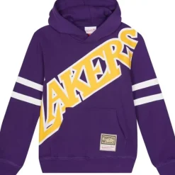 Apparel Mitchell & Ness Big Kids-Big Face Fleece Hoodie Los Angeles Lakers