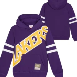 Apparel Mitchell & Ness Big Kids-Big Face Fleece Hoodie Los Angeles Lakers
