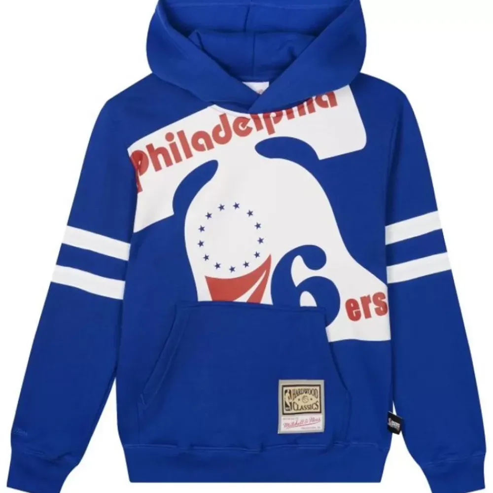 Apparel Mitchell & Ness Big Kids-Big Face Fleece Hoodie Philadelphia 76Ers