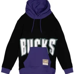 Apparel Mitchell & Ness Hoodies & Sweatshirts-Big Face Hoodie 5.0 Milwaukee Bucks
