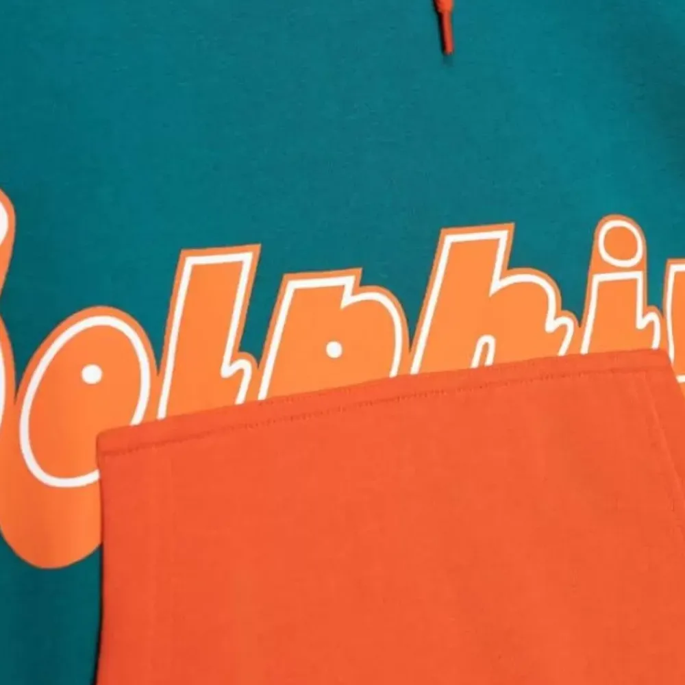 Apparel Mitchell & Ness Hoodies & Sweatshirts-Big Face Hoody 5.0 Miami Dolphins