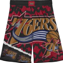 Apparel Mitchell & Ness Big Kids-Big Face Jumbotron Mesh Shorts Philadelphia 76Ers
