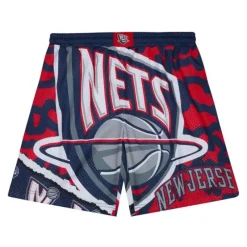 Apparel Mitchell & Ness Big Kids-Big Face Jumbotron Mesh Shorts New Jersey Nets