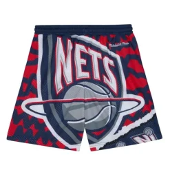 Apparel Mitchell & Ness Big Kids-Big Face Jumbotron Mesh Shorts New Jersey Nets