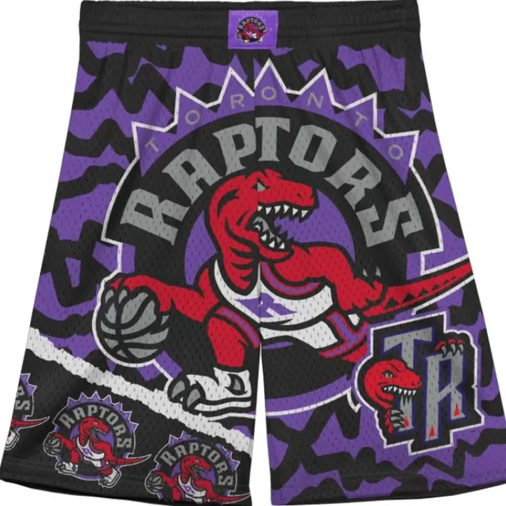 Apparel Mitchell & Ness Big Kids-Big Face Jumbotron Mesh Shorts Toronto Raptors