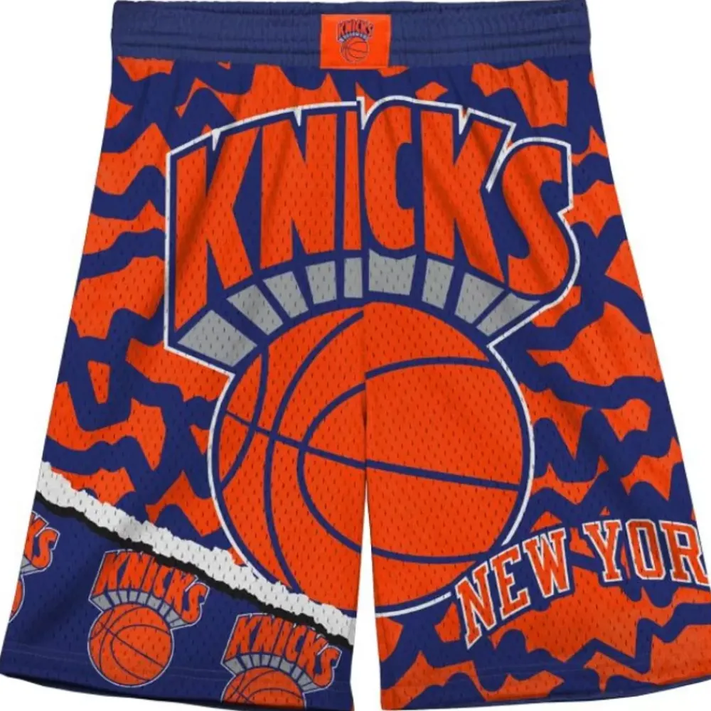 Apparel Mitchell & Ness Big Kids-Big Face Jumbotron Mesh Shorts New York Knicks