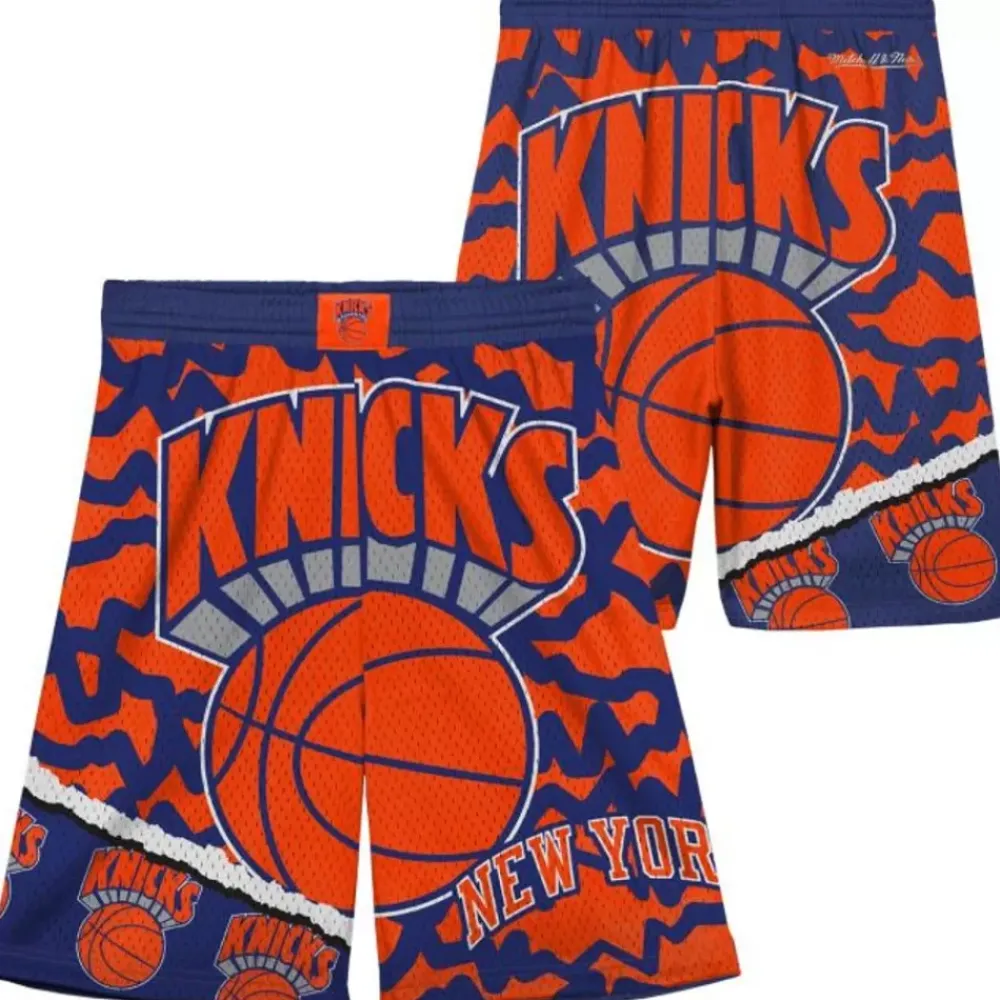 Apparel Mitchell & Ness Big Kids-Big Face Jumbotron Mesh Shorts New York Knicks