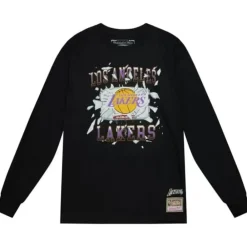 Apparel Mitchell & Ness T-Shirts & Tops-Big Face Ls Tee 6.0 Los Angeles Lakers