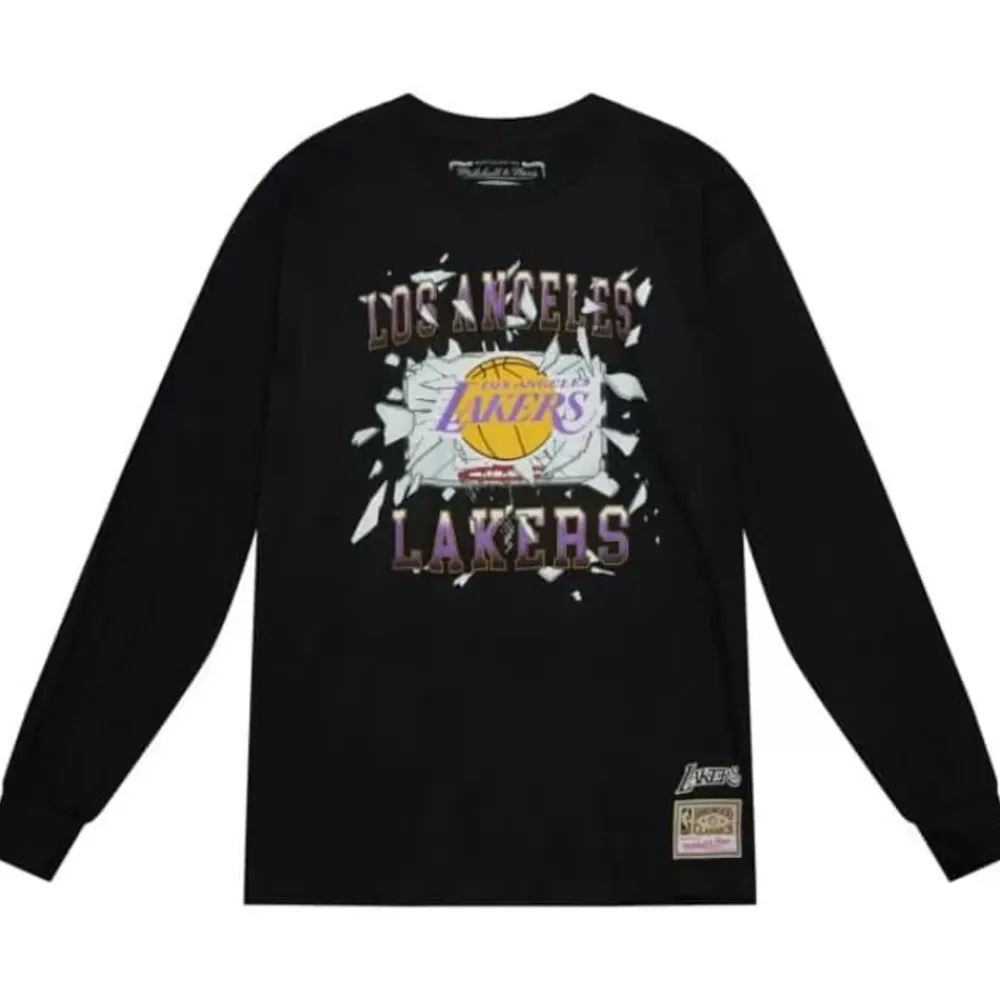 Apparel Mitchell & Ness T-Shirts & Tops-Big Face Ls Tee 6.0 Los Angeles Lakers