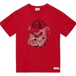 Apparel Mitchell & Ness T-Shirts & Tops-Big Logo 2 Tee University Of Georgia