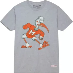 Apparel Mitchell & Ness T-Shirts & Tops-Big Logo Tee University Of Miami