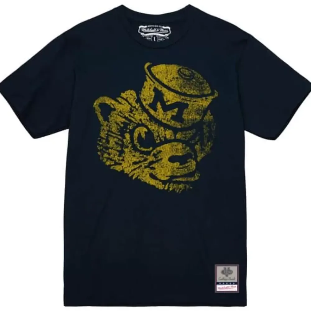 Apparel Mitchell & Ness T-Shirts & Tops-Big Logo Tee University Of Michigan