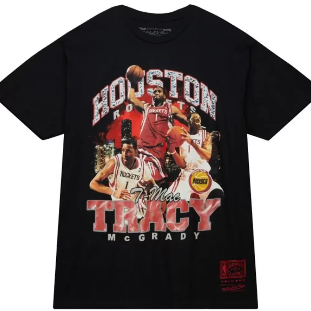 Apparel Mitchell & Ness T-Shirts & Tops-Bling Ss Tee Hwc Houston Rockets Tracy Mcgrady