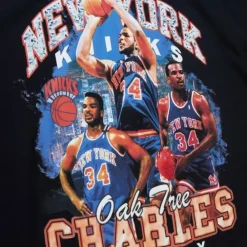 Apparel Mitchell & Ness T-Shirts & Tops-Bling Ss Tee Hwc New York Knicks Charles Oakley