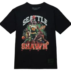 Apparel Mitchell & Ness T-Shirts & Tops-Bling Ss Tee Hwc Seattle Supersonics Shawn Kemp