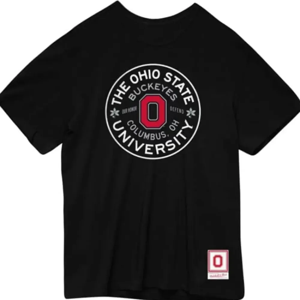 Apparel Mitchell & Ness T-Shirts & Tops-Block Logo Tee Ohio State
