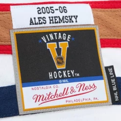 Jerseys Mitchell & Ness -Blue Line Ales Hemsky Edmonton Oilers White 2005 Jersey