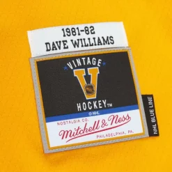Jerseys Mitchell & Ness -Blue Line Dave Williams Vancouver Canucks Yellow 1981 Jersey