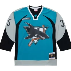 Jerseys Mitchell & Ness -Blue Line Evgeni Nabokov San Jose Sharks Dark 1999 Jersey