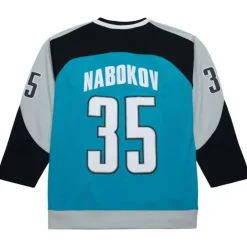 Jerseys Mitchell & Ness -Blue Line Evgeni Nabokov San Jose Sharks Dark 1999 Jersey