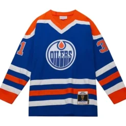 Jerseys Mitchell & Ness -Blue Line Grant Fuhr Edmonton Oilers 1986 Jersey