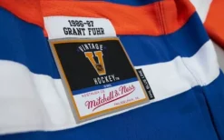 Jerseys Mitchell & Ness -Blue Line Grant Fuhr Edmonton Oilers 1986 Jersey