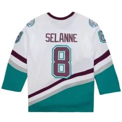 Jerseys Mitchell & Ness -Blue Line Teemu Selanne Anaheim Ducks White 1996 Jersey