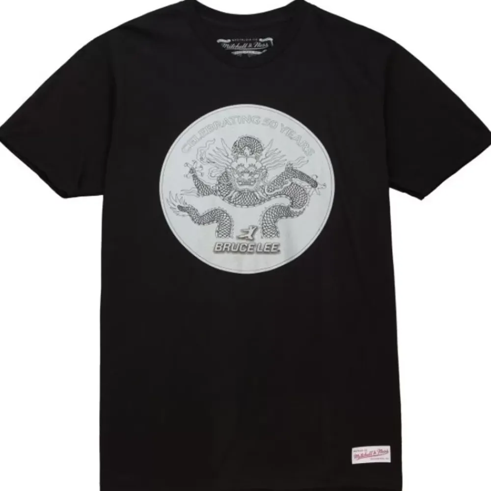 Apparel Mitchell & Ness T-Shirts & Tops-Branded Bruce Lee Celebrating 50 Years Coin Tee