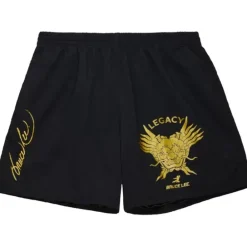 Apparel Mitchell & Ness Shorts-Branded Bruce Lee Dragon'S Head Script Nylon Shorts