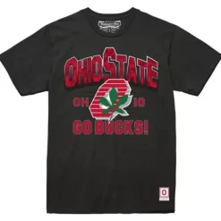 Apparel Mitchell & Ness T-Shirts & Tops-Buckeye Fill Tee Ohio State