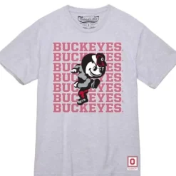 Apparel Mitchell & Ness T-Shirts & Tops-Buckeyes Repeater Tee Ohio State