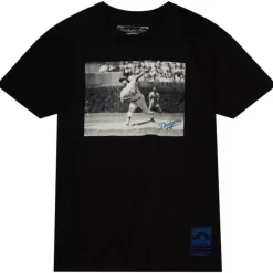 Apparel Mitchell & Ness T-Shirts & Tops-Bw Photo Los Angeles Dodgers Fernando Valenzuela