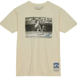 Apparel Mitchell & Ness T-Shirts & Tops-Bw Photo Los Angeles Dodgers Fernando Valenzuela