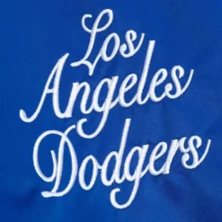 Apparel Mitchell & Ness Jackets & Outerwear-Bxr Pueblo Satin Jacket Los Angeles Dodgers