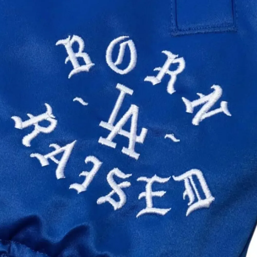 Apparel Mitchell & Ness Jackets & Outerwear-Bxr Pueblo Satin Jacket Los Angeles Dodgers