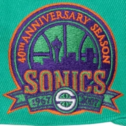 Headwear Mitchell & Ness -Cactus Cooler Fitted Hat Seattle Supersonics