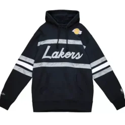 Apparel Mitchell & Ness Hoodies & Sweatshirts-Camo Reflective Head Coach Hoodie Los Angeles Lakers