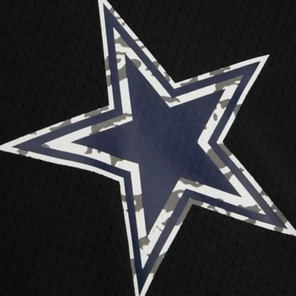 Apparel Mitchell & Ness Hoodies & Sweatshirts-Camo Reflective Mesh Crewneck Dallas Cowboys