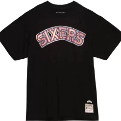 Apparel Mitchell & Ness T-Shirts & Tops-Camo Reflective Ss Tee Philadelphia 76Ers