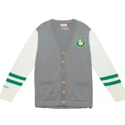 Apparel Mitchell & Ness Hoodies & Sweatshirts-Cardigan Sweater Boston Celtics