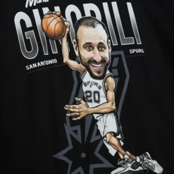 Apparel Mitchell & Ness T-Shirts & Tops-Caricature Tee San Antonio Spurs Manu Ginobili