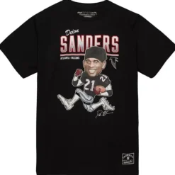 Apparel Mitchell & Ness T-Shirts & Tops-Caricatures Tee Atlanta Falcons Deion Sanders