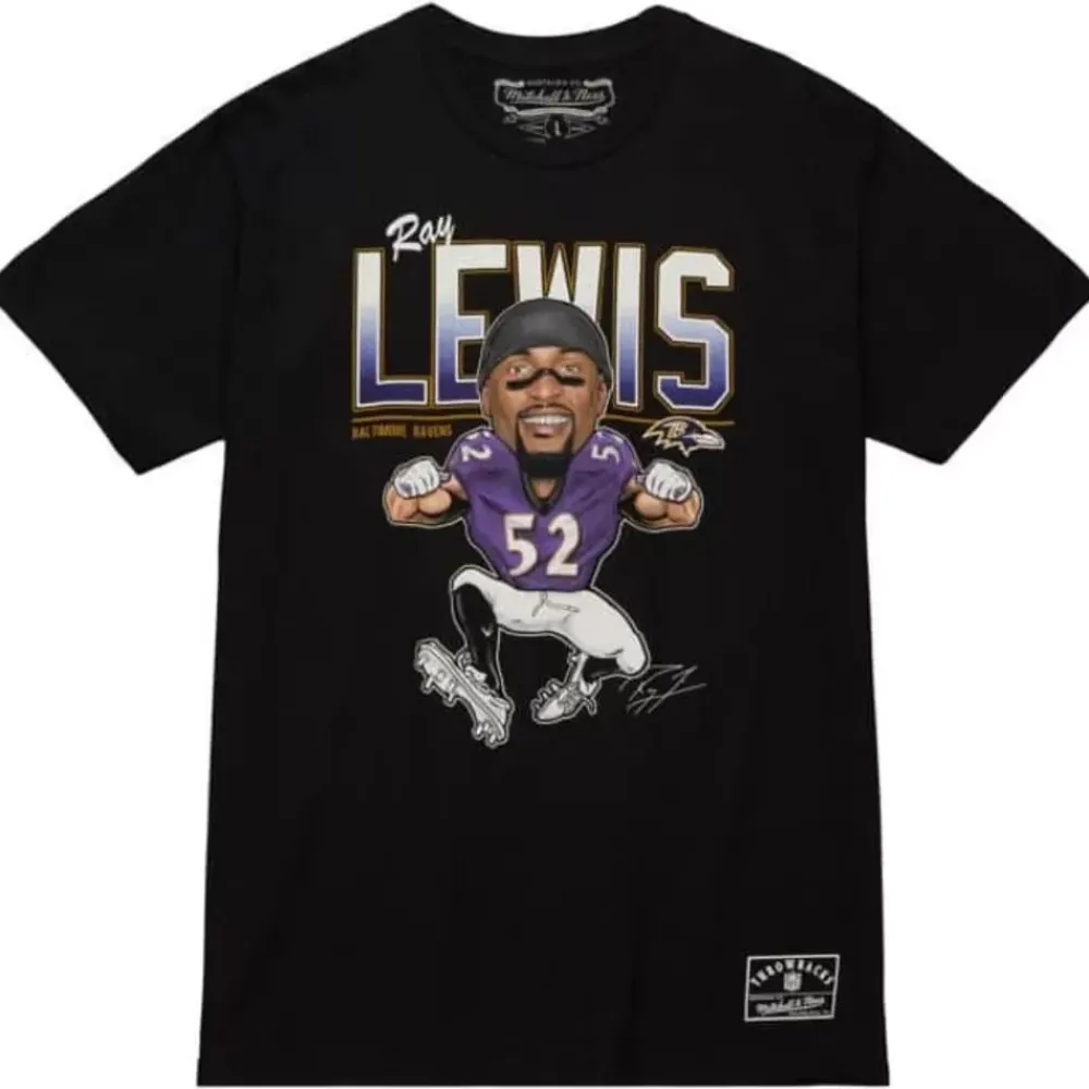 Apparel Mitchell & Ness T-Shirts & Tops-Caricatures Tee Baltimore Ravens Ray Lewis