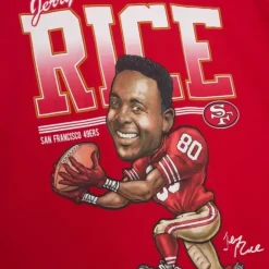 Apparel Mitchell & Ness T-Shirts & Tops-Caricatures Tee San Francisco 49Ers Jerry Rice