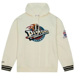 Apparel Mitchell & Ness Hoodies & Sweatshirts-Chainstitch Heavyweight Hoodie Retro Detroit Pistons